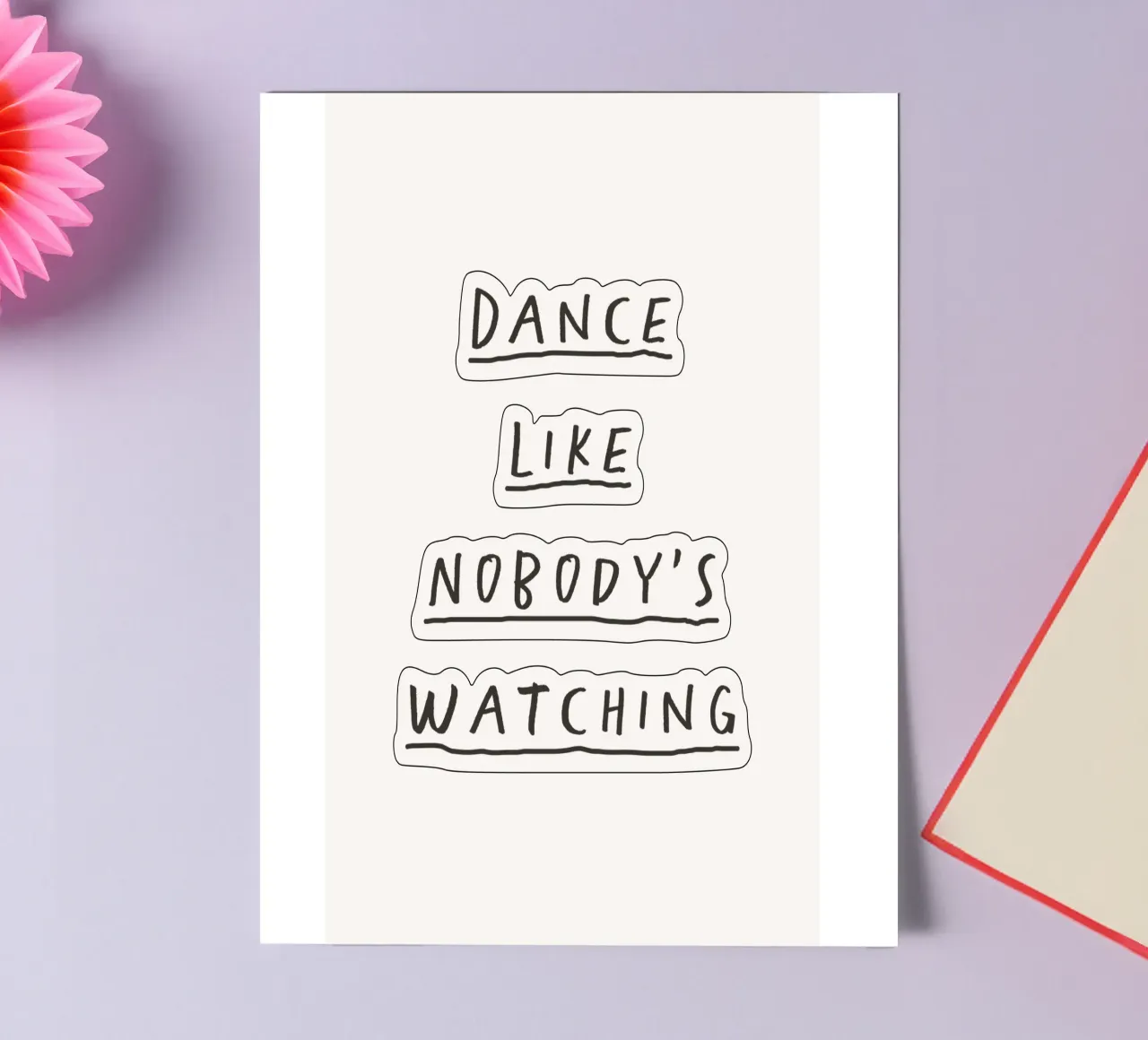 Dance Like Nobody's Watching Handwritten Typography Design sticker sheet by THE MOTIVATED TYPE
