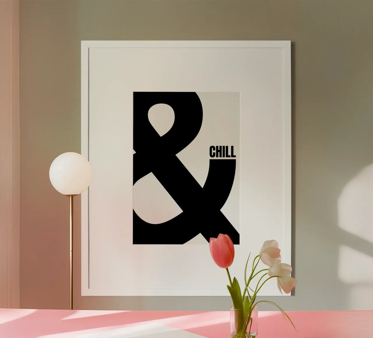 Chill poster con telaio in legno da DigiWunderwerk