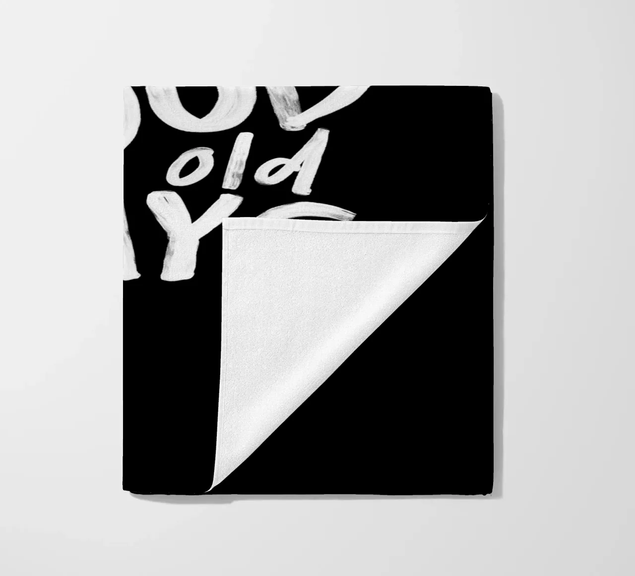 These Are the Good Old Days Optimistic Typography Print beach towel by THE MOTIVATED TYPE