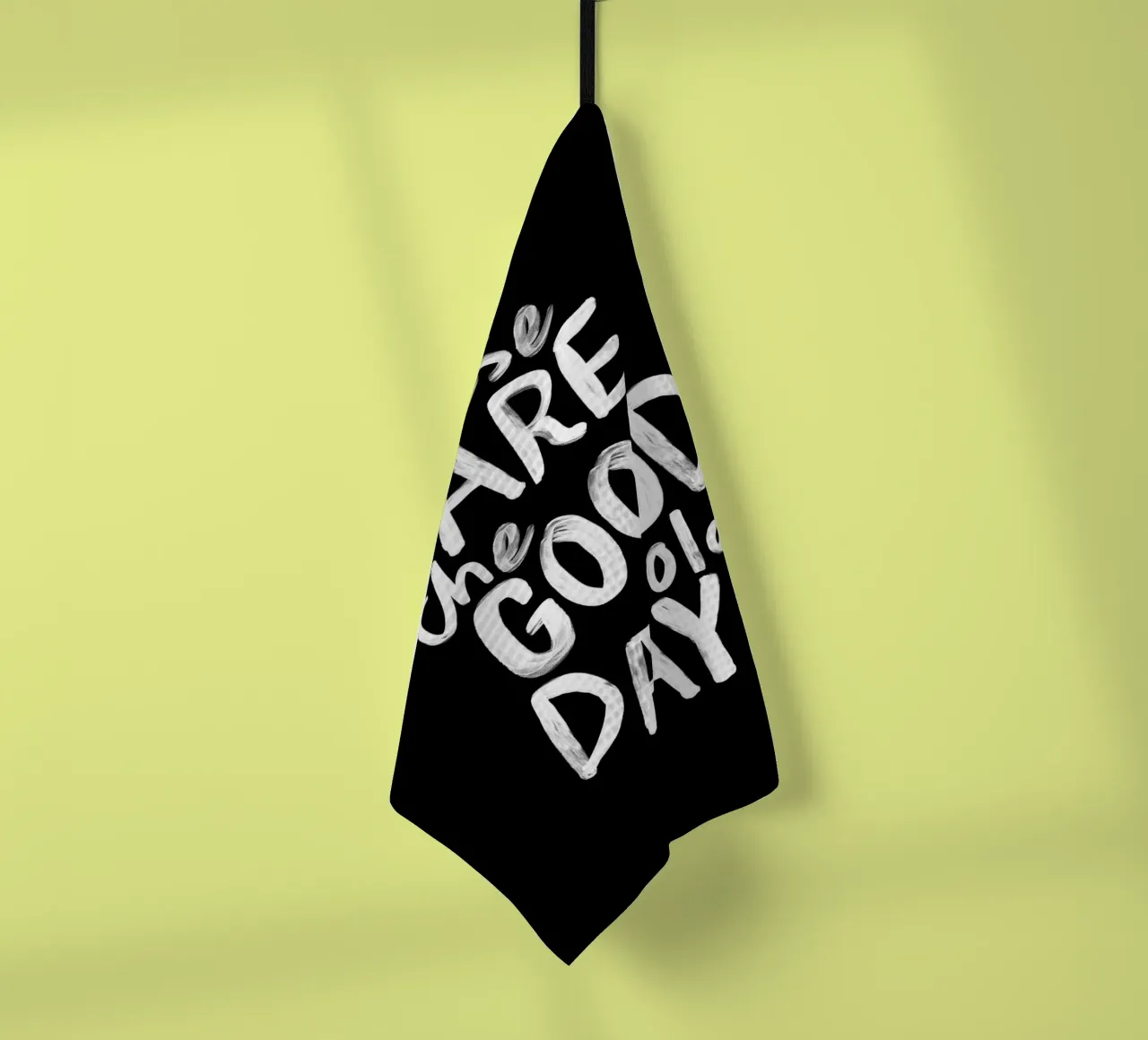 These Are the Good Old Days Optimistic Typography Print tea towel by THE MOTIVATED TYPE