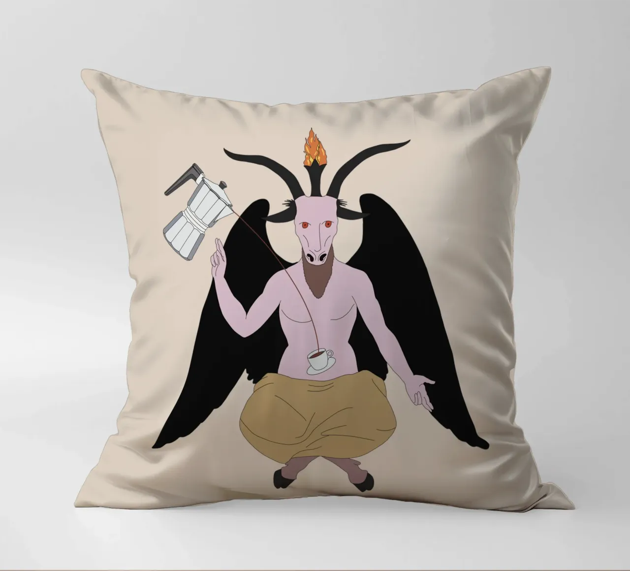 Caffè satanico cuscino da pronzo