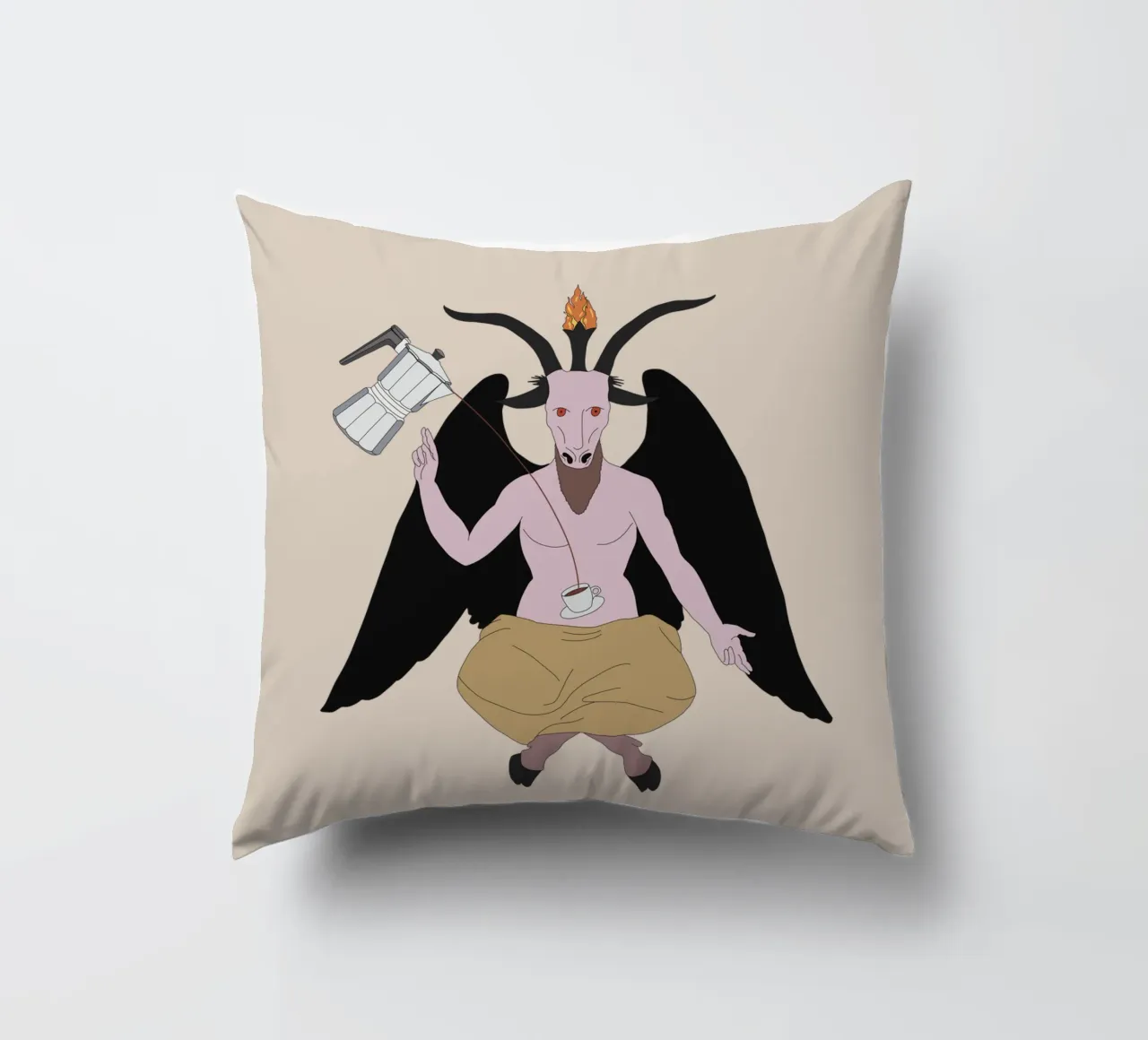 Caffè satanico cuscino da pronzo