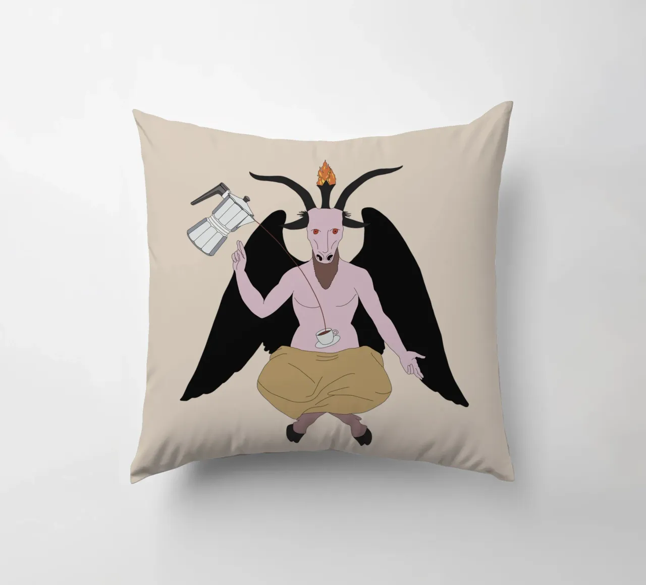 Caffè satanico cuscino da pronzo