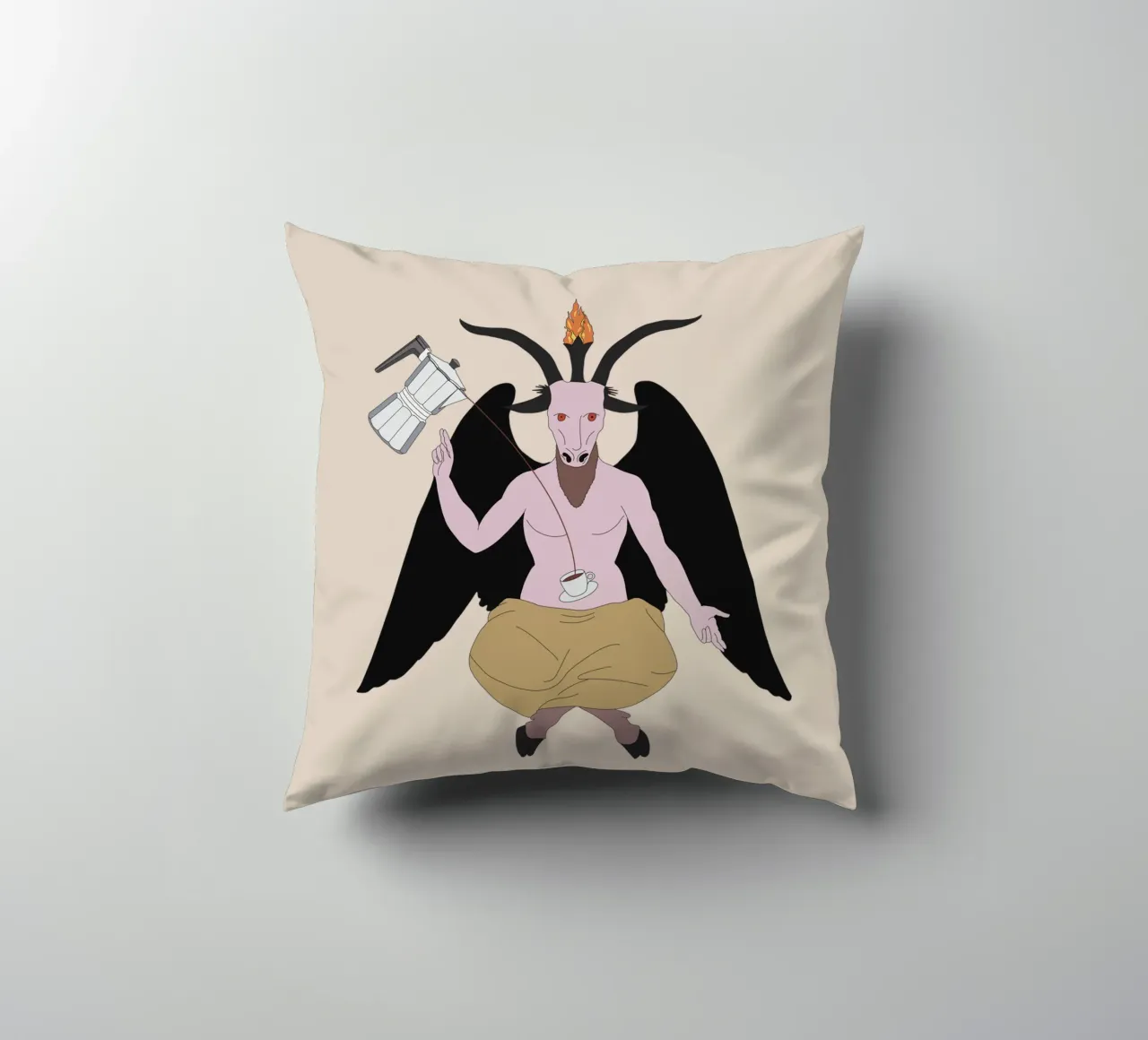 Caffè satanico cuscino da pronzo