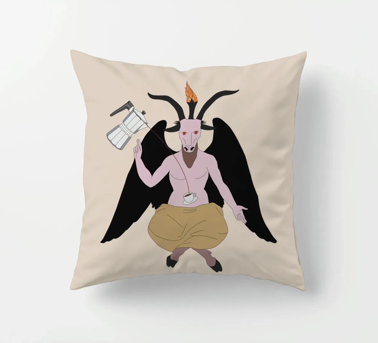Caffè satanico cuscino da pronzo