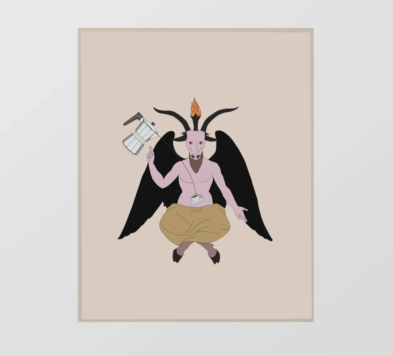 Caffè satanico telo in pvc da pronzo