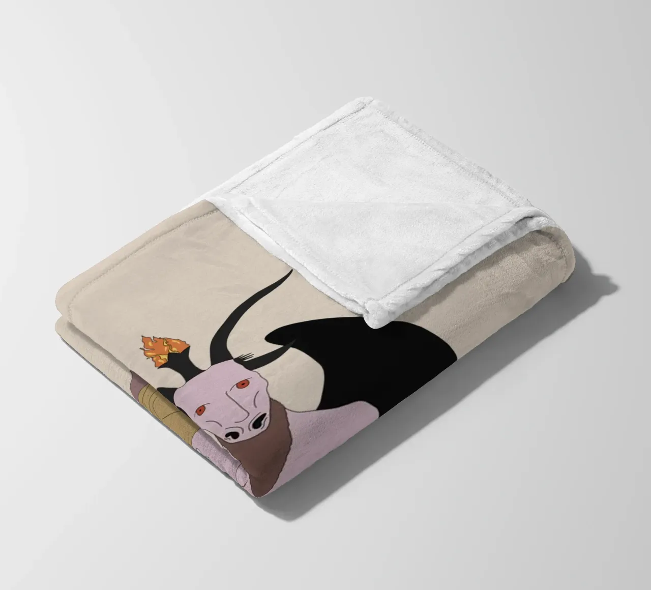 Caffè satanico coperta in pile da pronzo