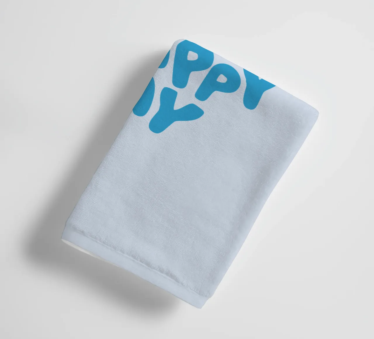 Let's Make Today a Happy Day Optimistic Typography Print towel by THE MOTIVATED TYPE