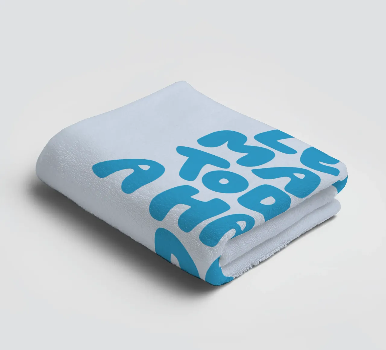 Let's Make Today a Happy Day Optimistic Typography Print towel by THE MOTIVATED TYPE