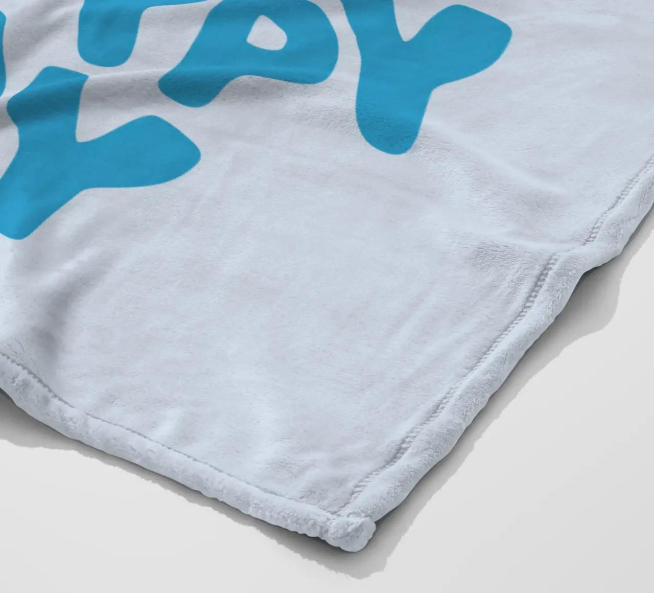 Let's Make Today a Happy Day Optimistic Typography Print fleece blanket by THE MOTIVATED TYPE