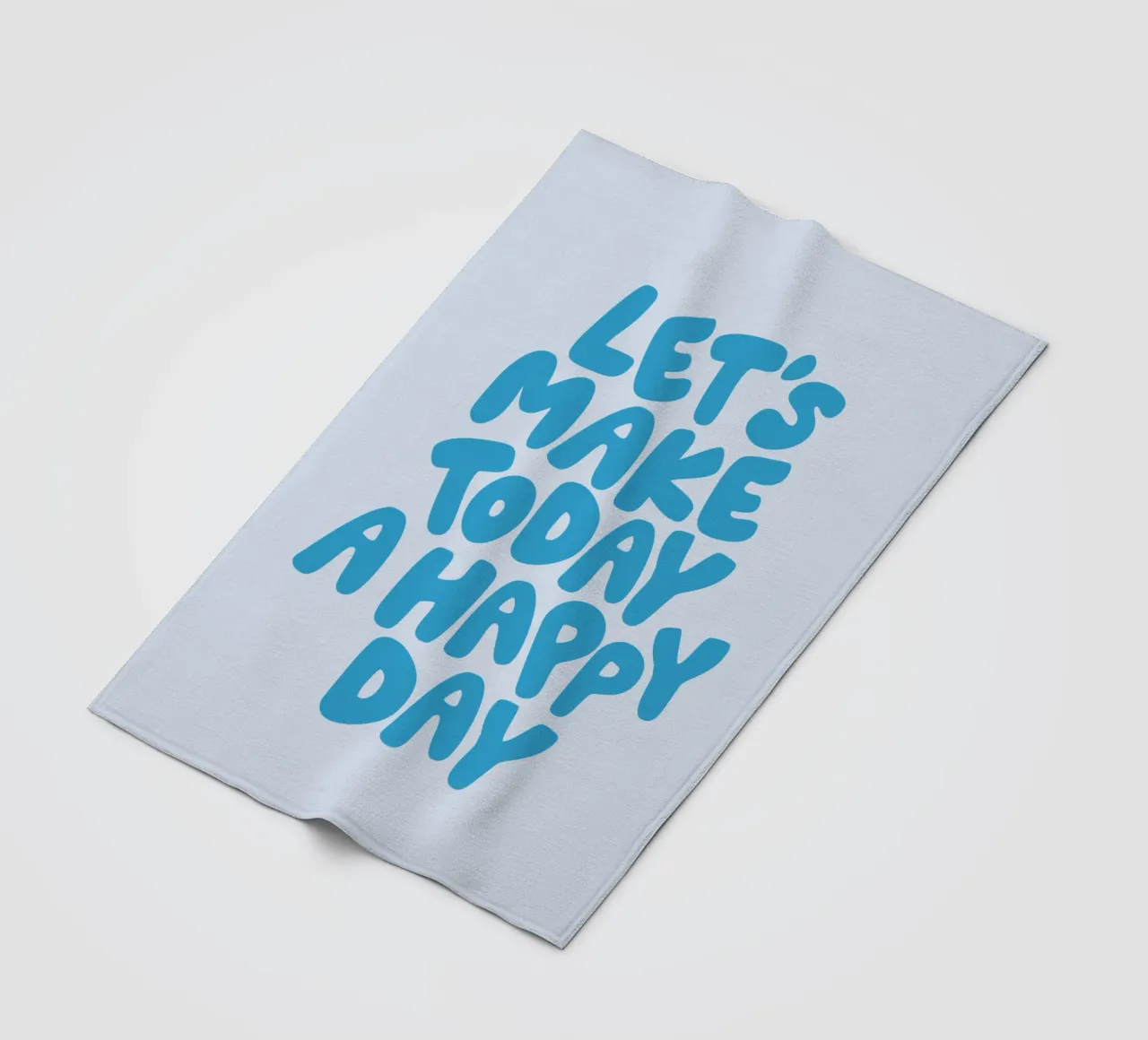 Let's Make Today a Happy Day Optimistic Typography Print fleece blanket by THE MOTIVATED TYPE