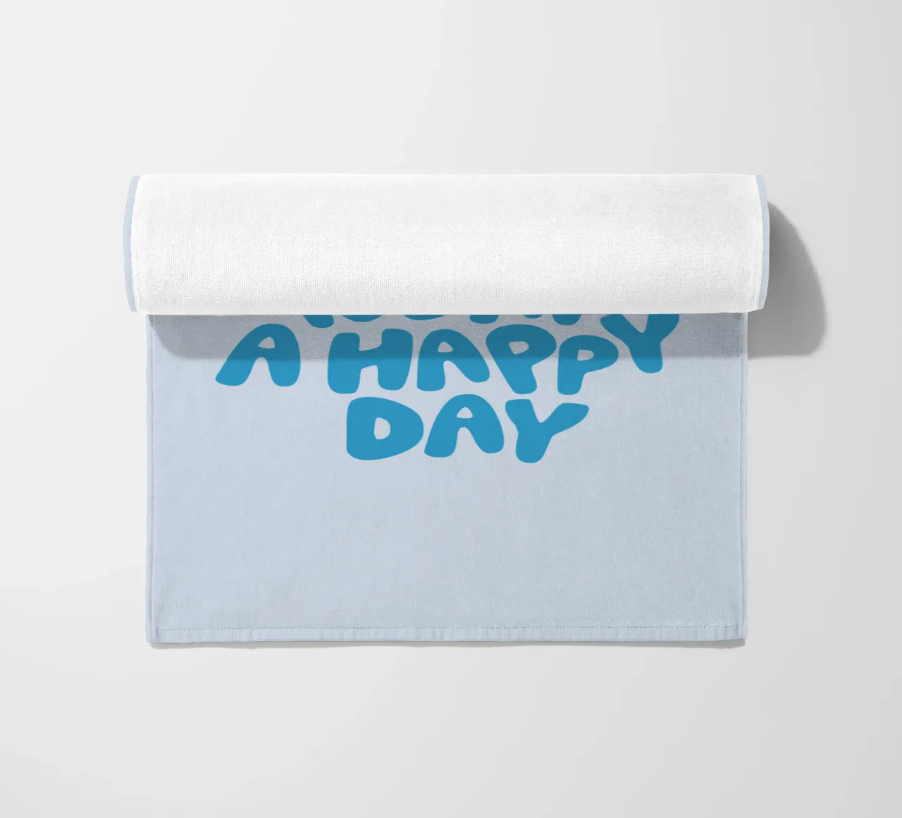 Let's Make Today a Happy Day Optimistic Typography Print beach towel by THE MOTIVATED TYPE