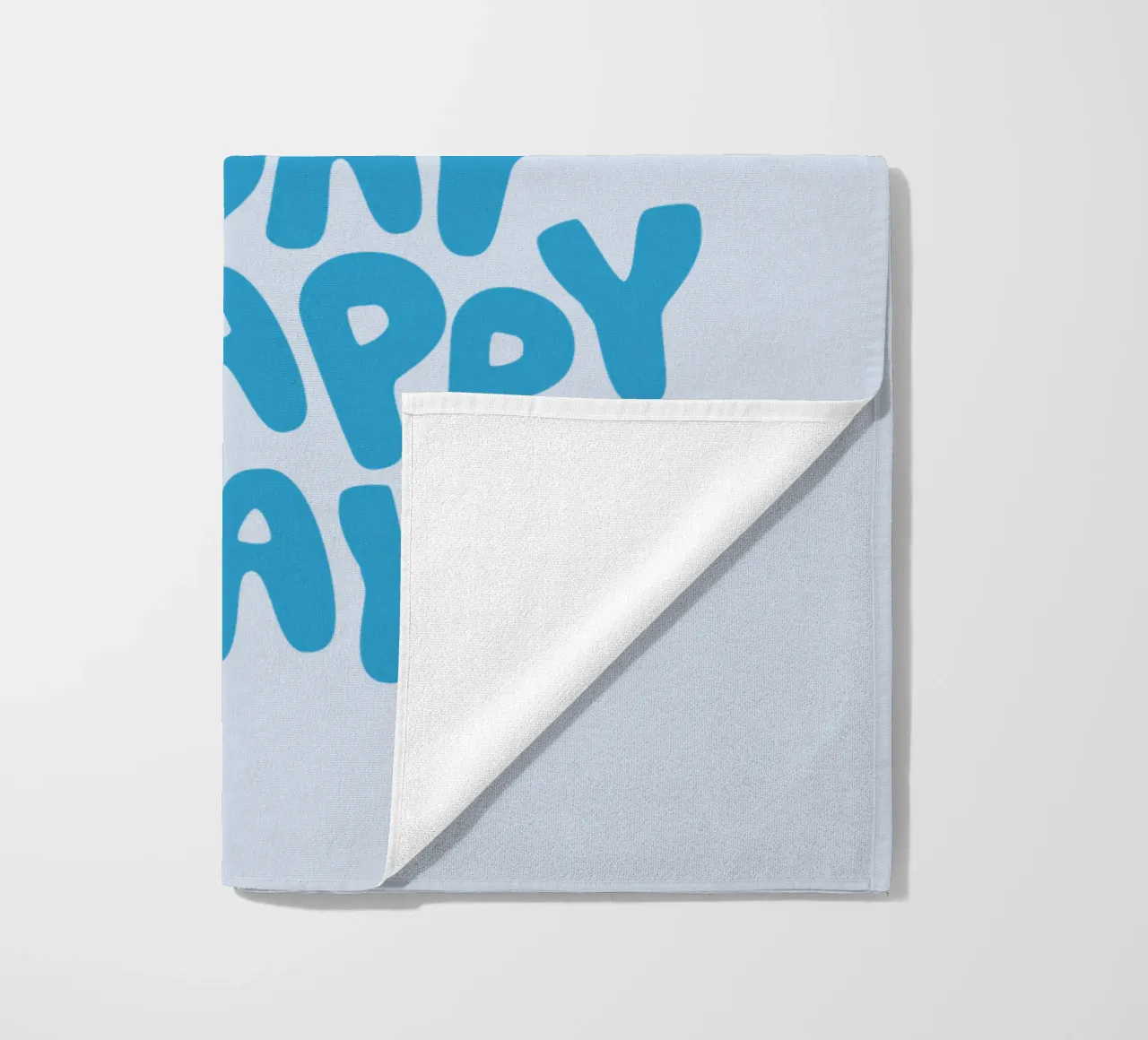 Let's Make Today a Happy Day Optimistic Typography Print beach towel by THE MOTIVATED TYPE