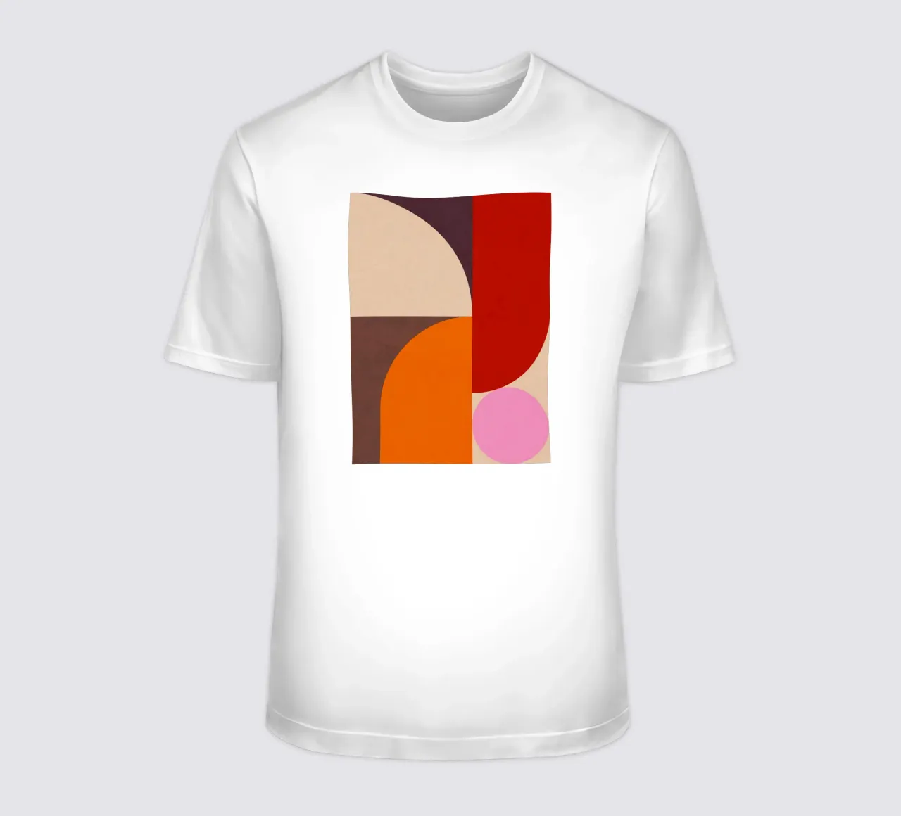 Composizione geometrica minimale Mid Mod e Bauhaus di ispirazione 1/2 t-shirt da Dominique Vari Abstract