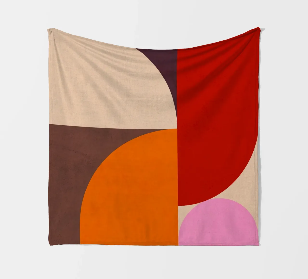 Composizione geometrica minimale Mid Mod e Bauhaus di ispirazione 1/2 coperta in pile da Dominique Vari Abstract