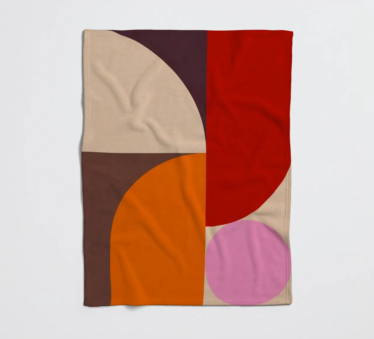 Composizione geometrica minimale Mid Mod e Bauhaus di ispirazione 1/2 coperta in pile da Dominique Vari Abstract