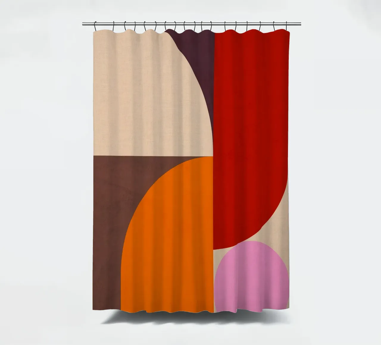 Minimal Geometric Composition Mid Mod & Bauhaus Inspired 1/2 shower curtain by Dominique Vari Abstract