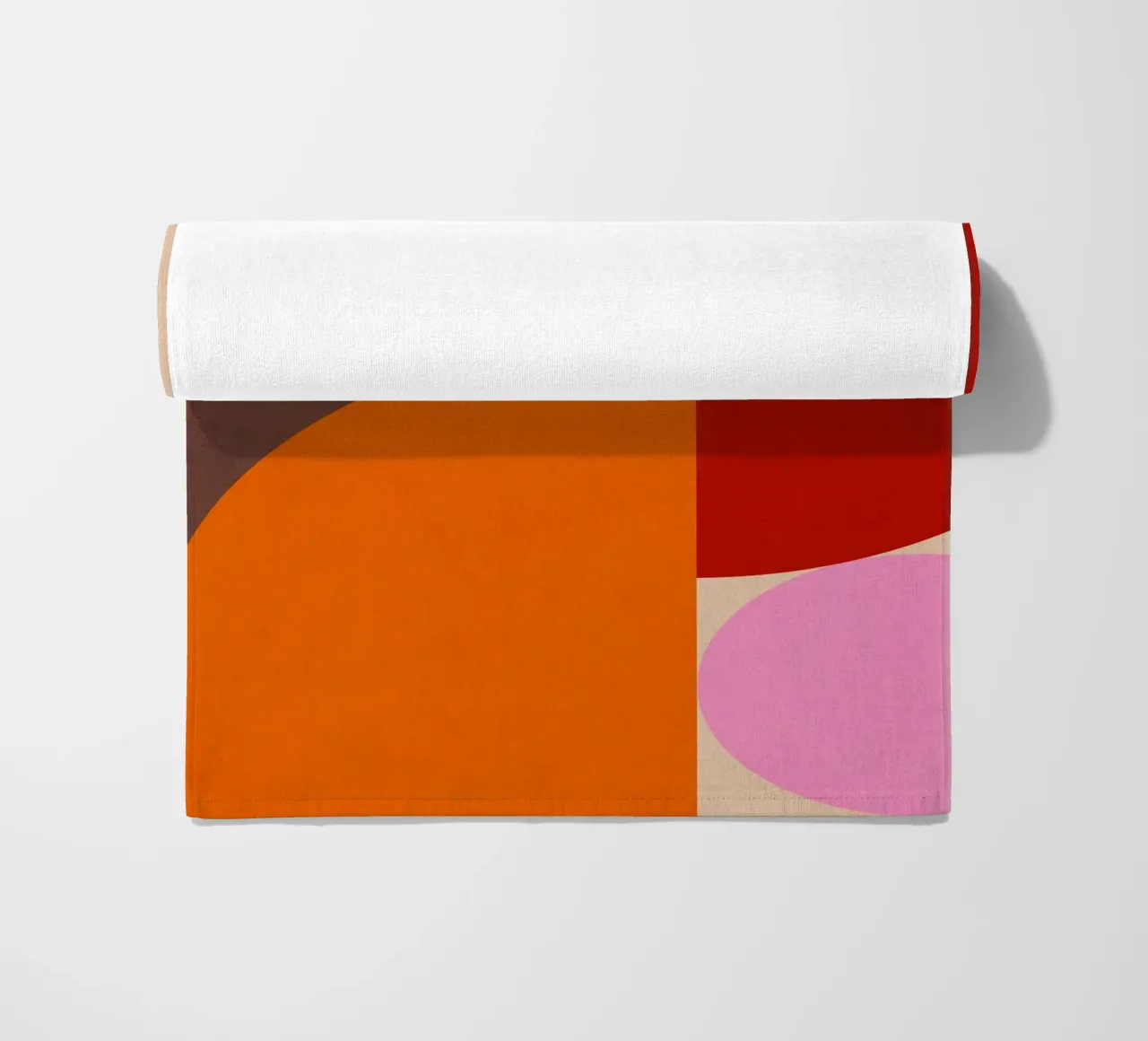 Composizione geometrica minimale Mid Mod e Bauhaus di ispirazione 1/2 telo mare da Dominique Vari Abstract