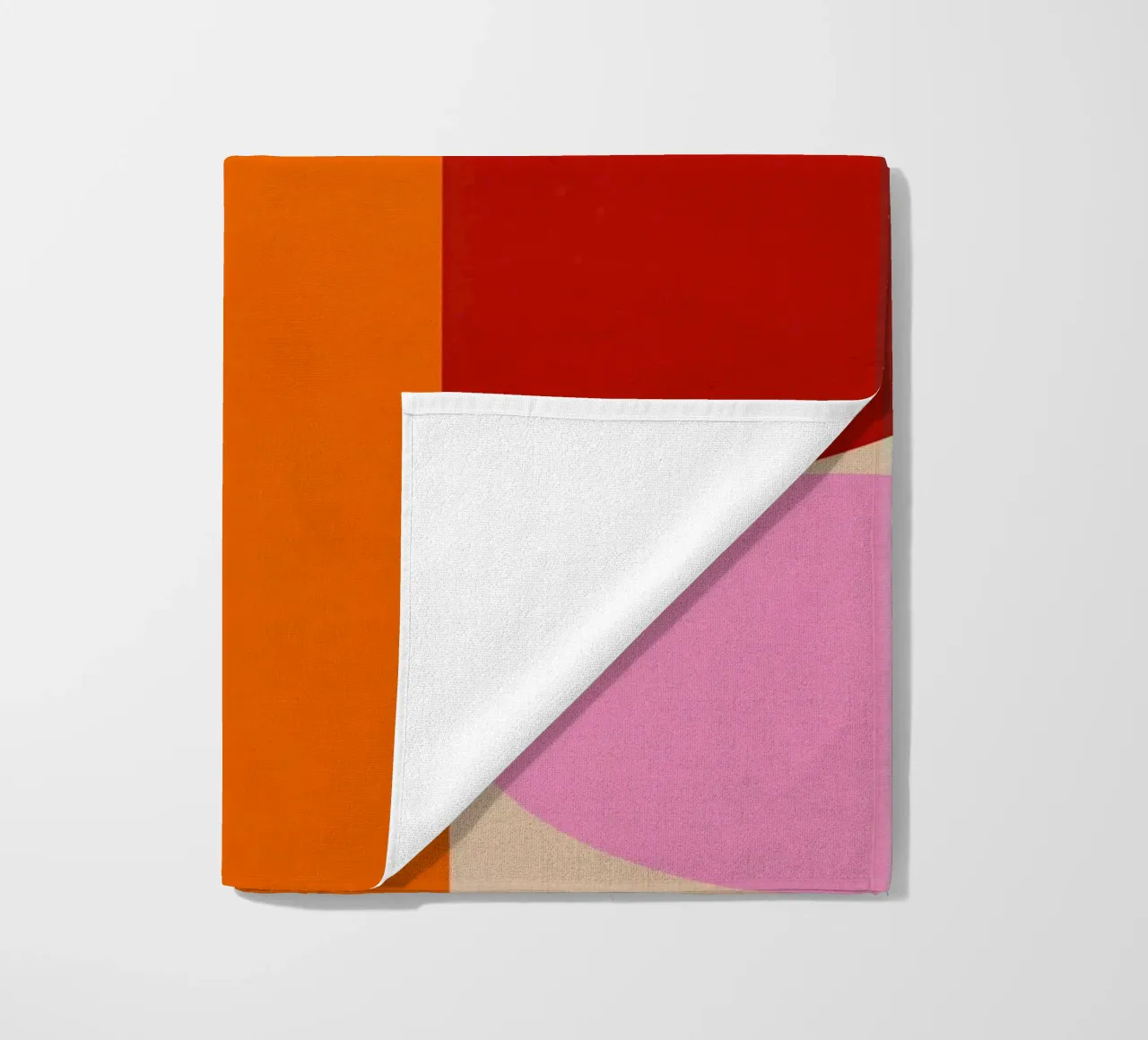 Composizione geometrica minimale Mid Mod e Bauhaus di ispirazione 1/2 telo mare da Dominique Vari Abstract