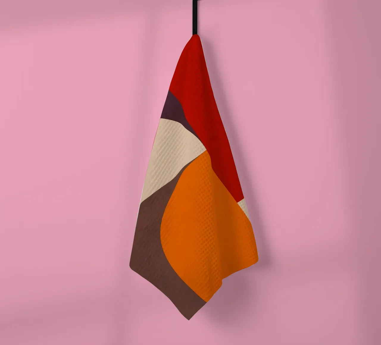 Composizione geometrica minimale Mid Mod e Bauhaus di ispirazione 1/2 canovaccio da cucina da Dominique Vari Abstract