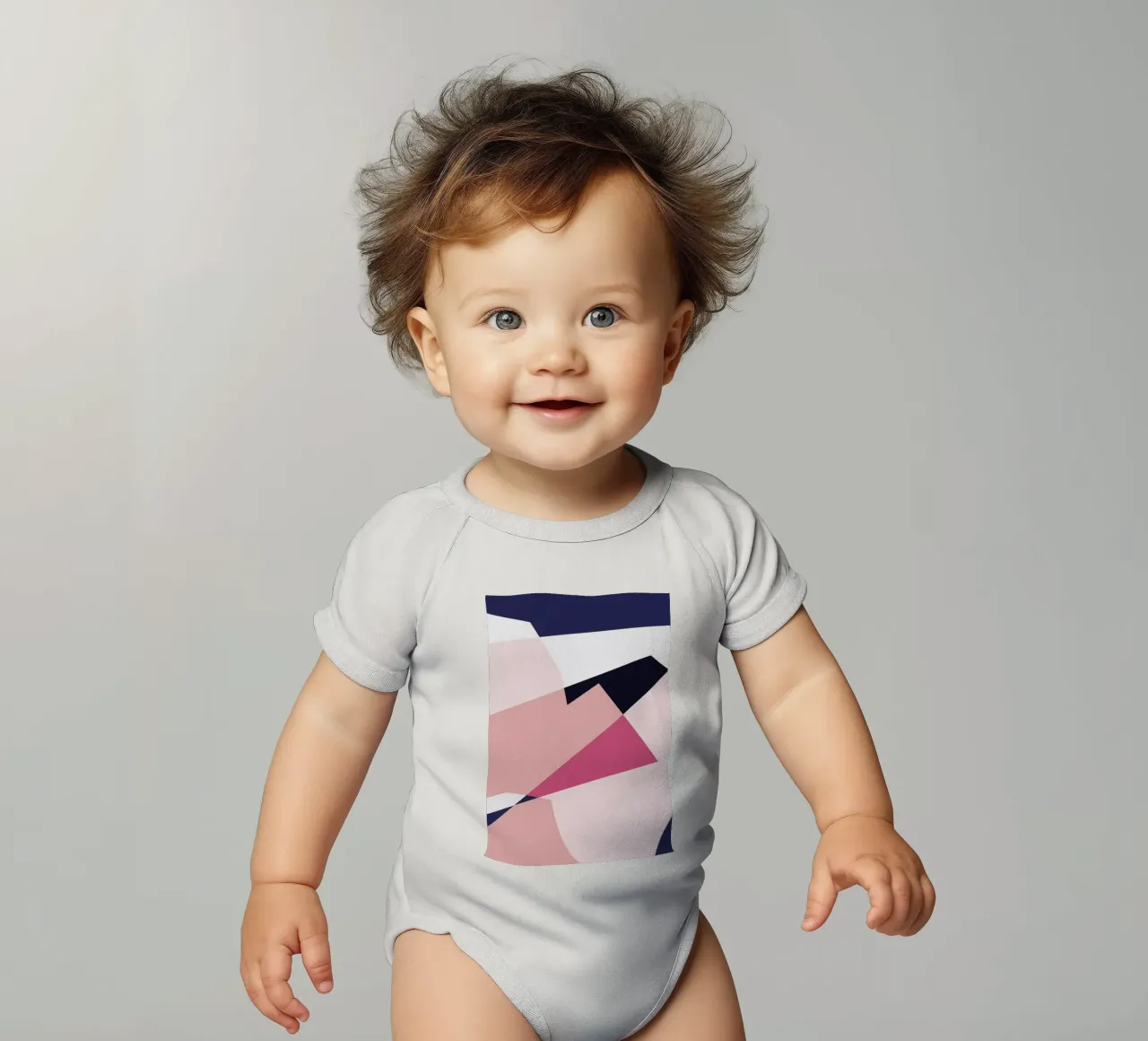 Pinnacle 3 short-sleeve baby romper by Jonathan Lawes