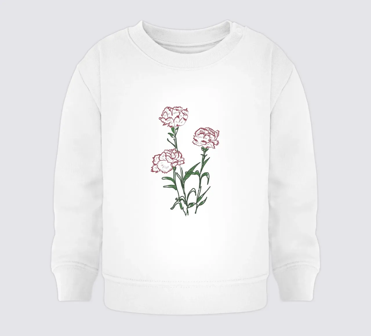 Carnations Flowers baby sweatshirt by anisillustration