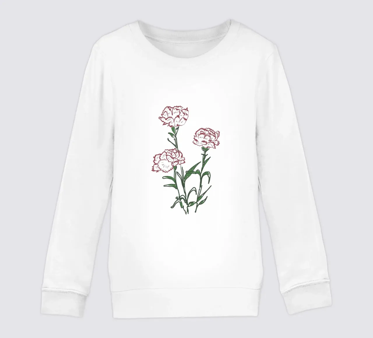 Carnations Flowers felpa bambino da anisillustration