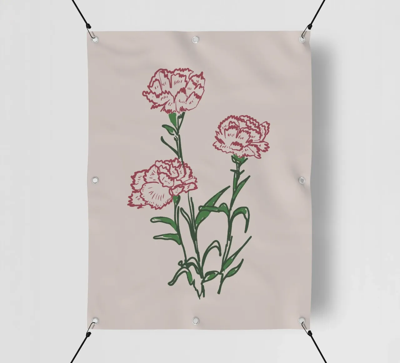Carnations Flowers telo in pvc da anisillustration