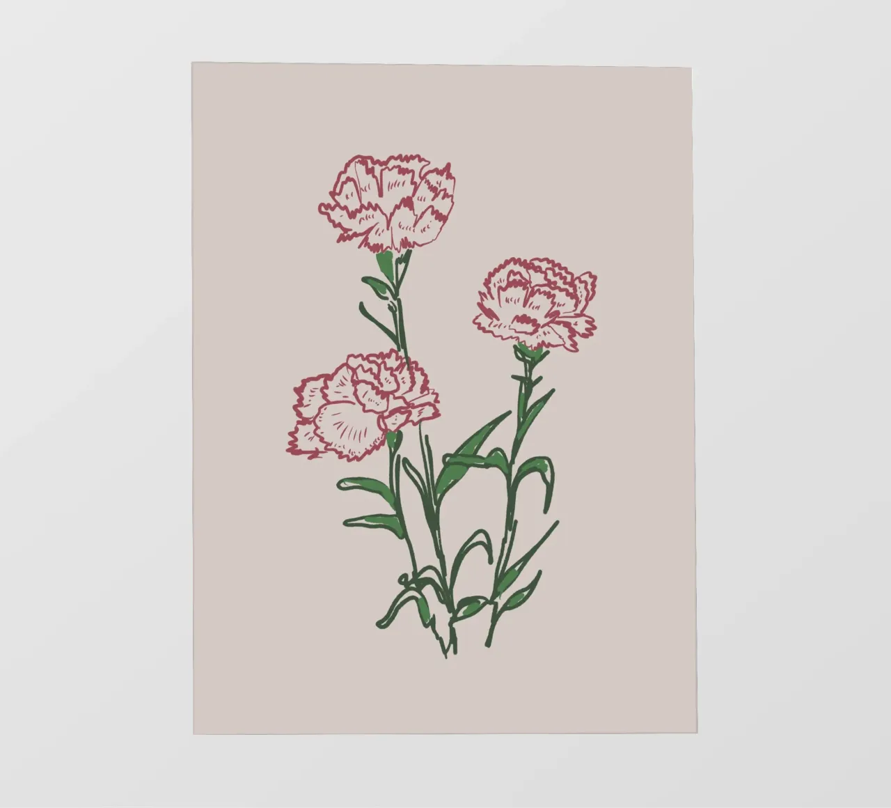 Carnations Flowers telo in pvc da anisillustration