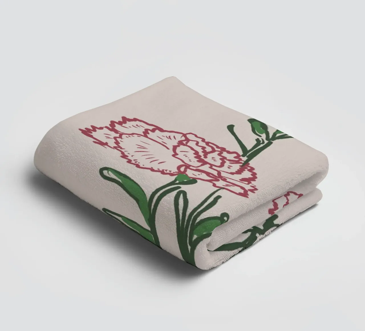 Carnations Flowers asciugamano da bagno da anisillustration