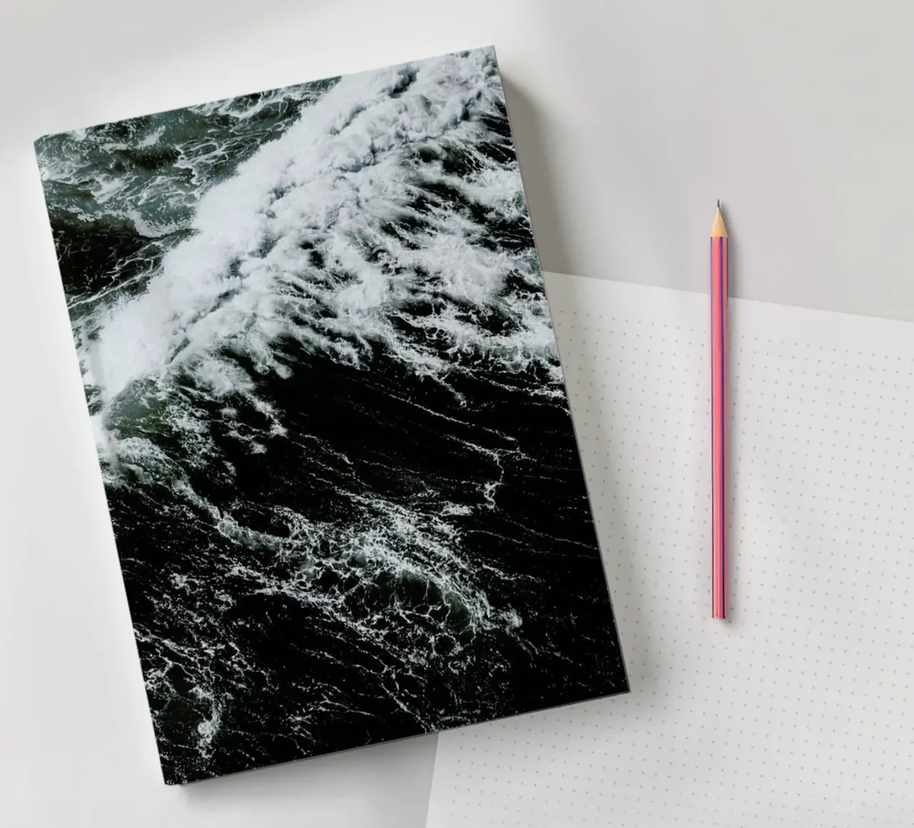 Beach Sea Pattern 2 notebook by Chris Abatzis