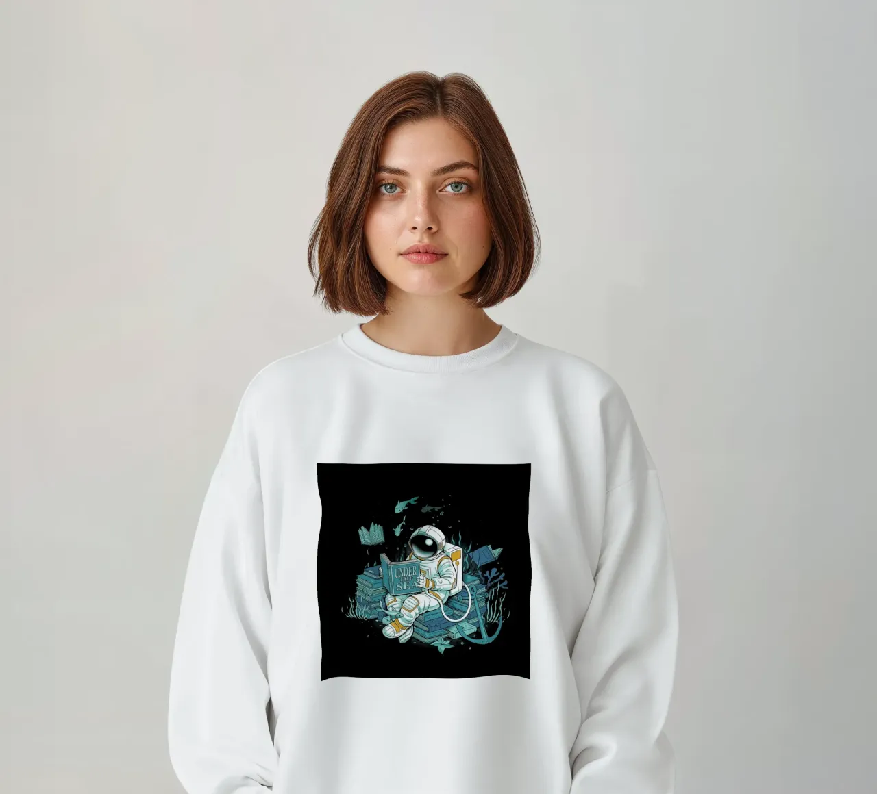 A reader lives a thousand lives - Cosmonaut Under The Sea felpa da Tobe Fonseca