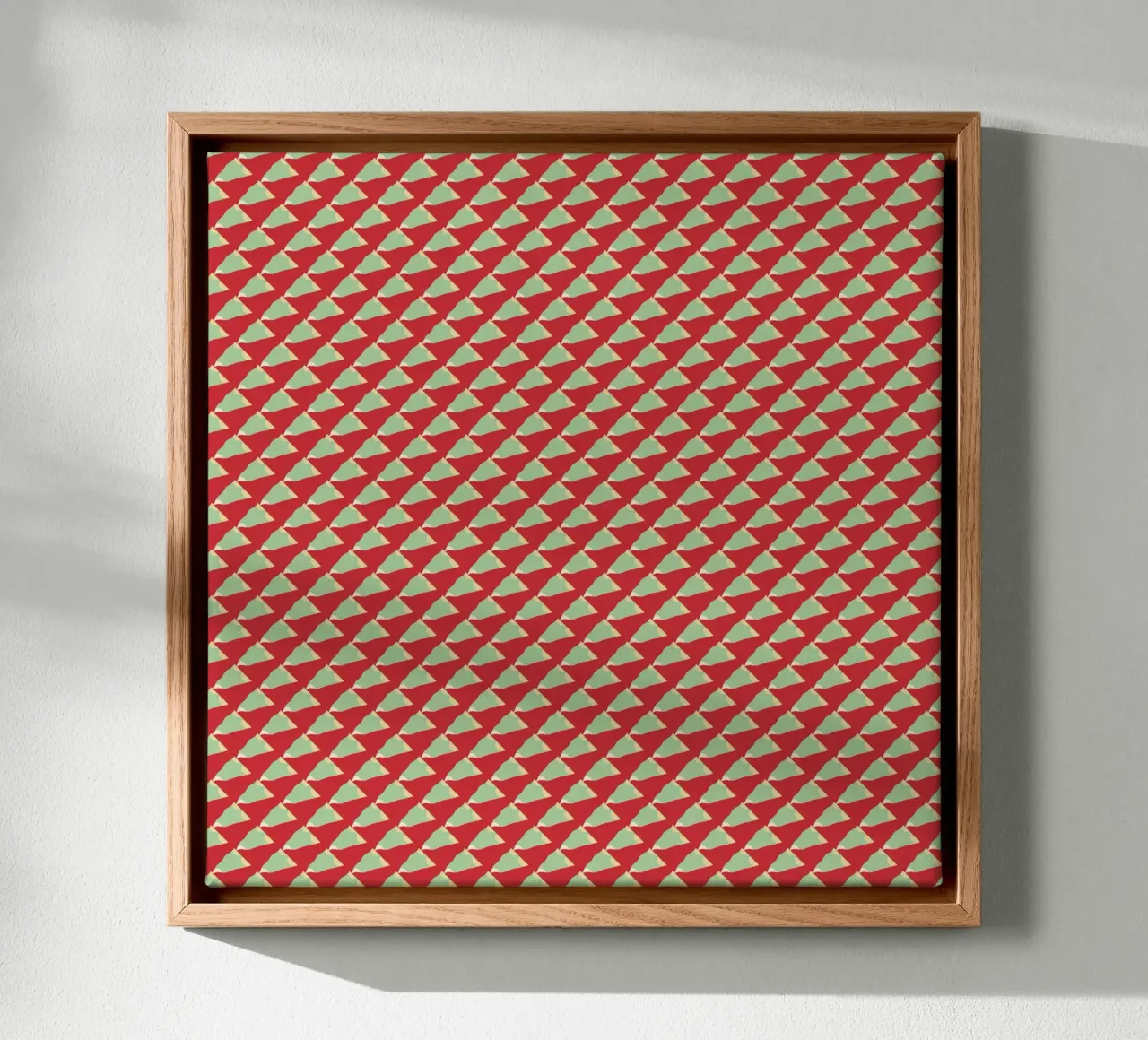 Christmas red and green flag canvas by Little Dean