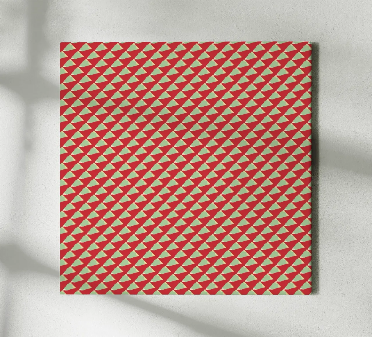 Christmas red and green flag canvas by Little Dean