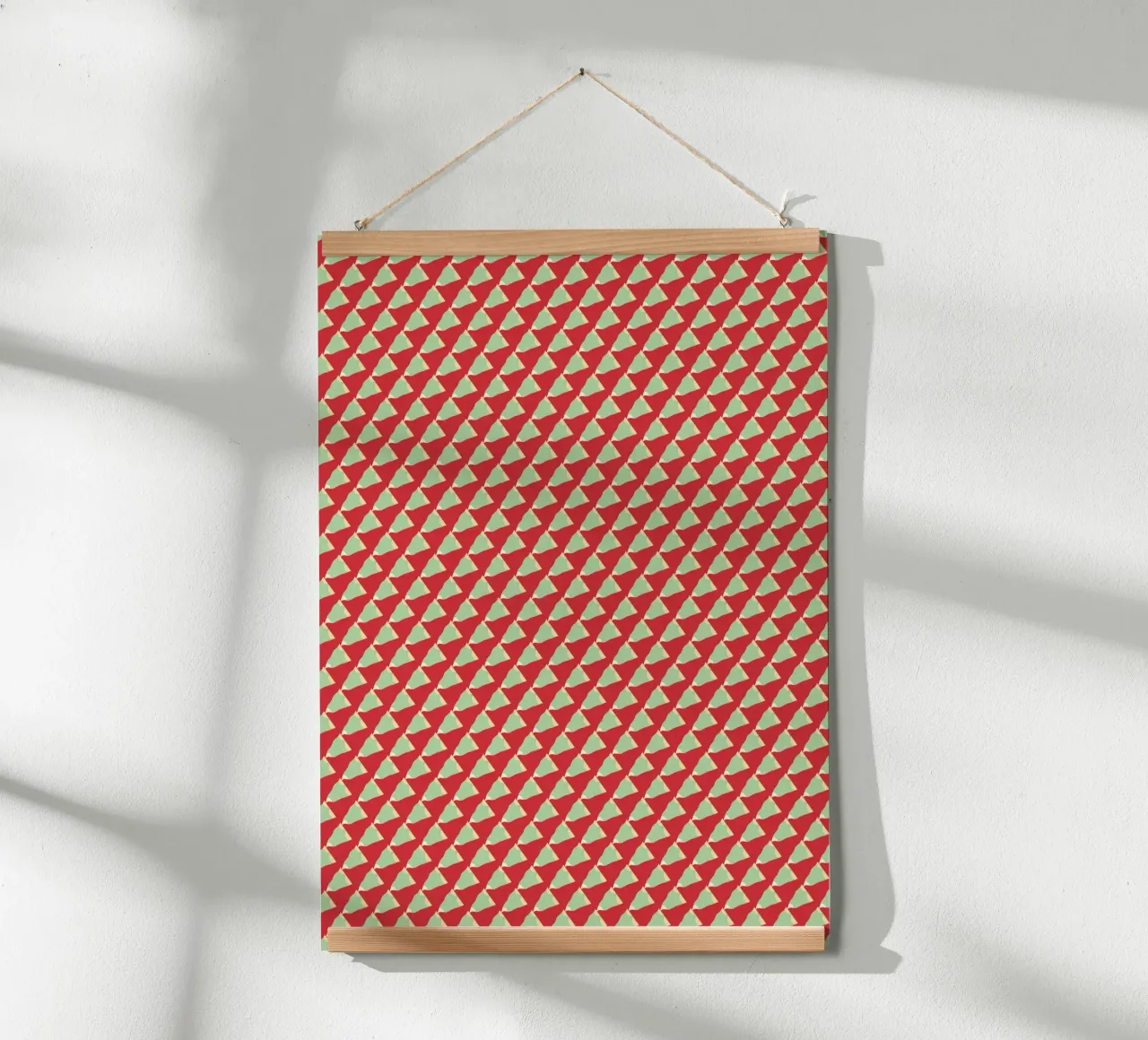 Drapeau rouge et vert de Noël hahnemühle de Little Dean