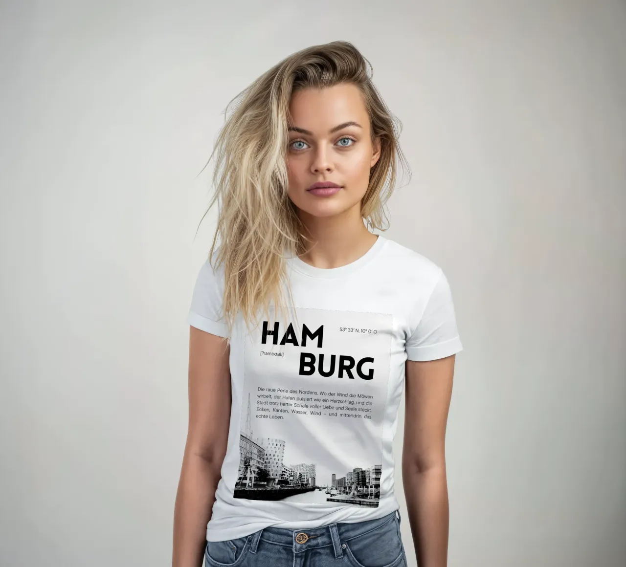 Amburgo - La perla grezza del nord t-shirt da donna da DigiWunderwerk