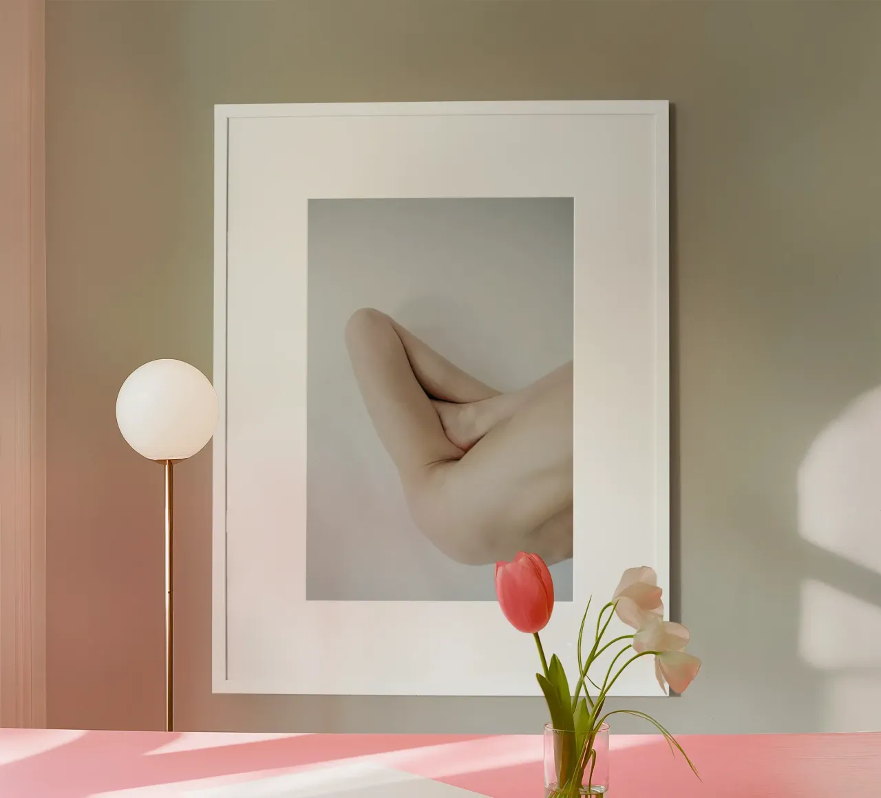 Body Studies Triangle poster con telaio in legno da Chris Abatzis