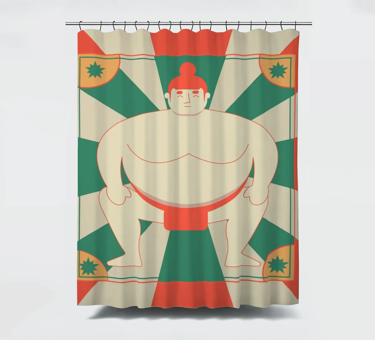 Sumo shower curtain by Dharma