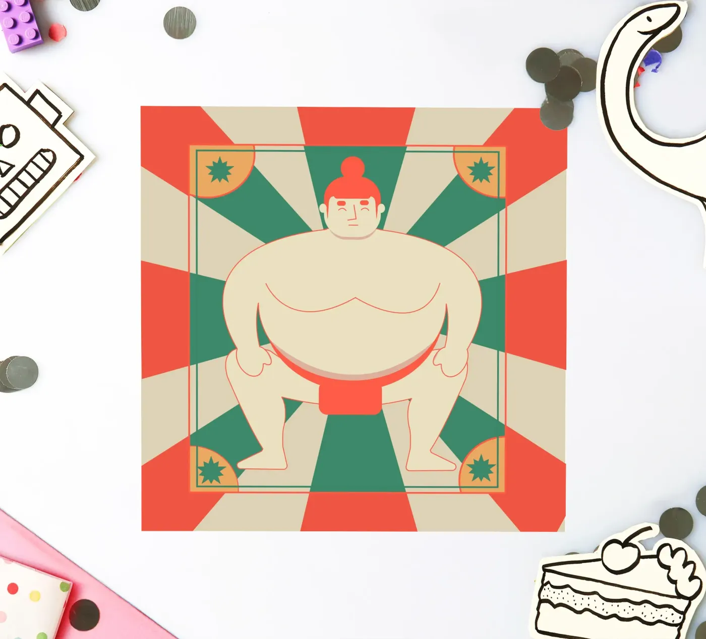 Sumo sticker van Dharma