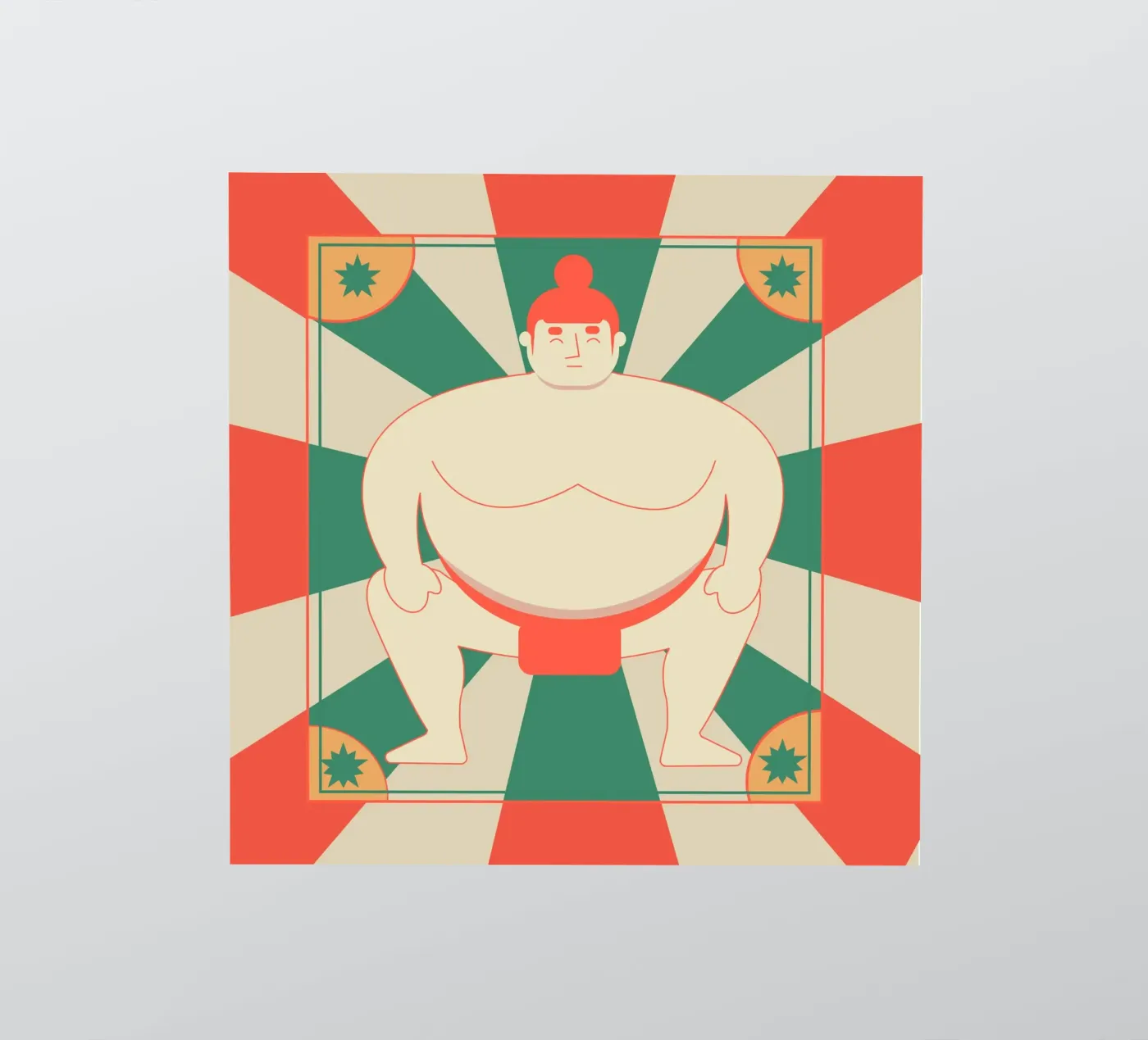 Sumo sticker van Dharma