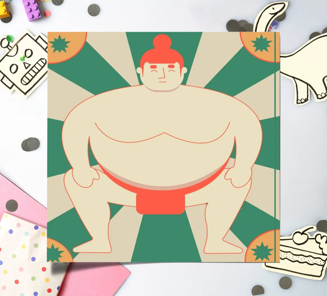 Sumo sticker sheet by Dharma