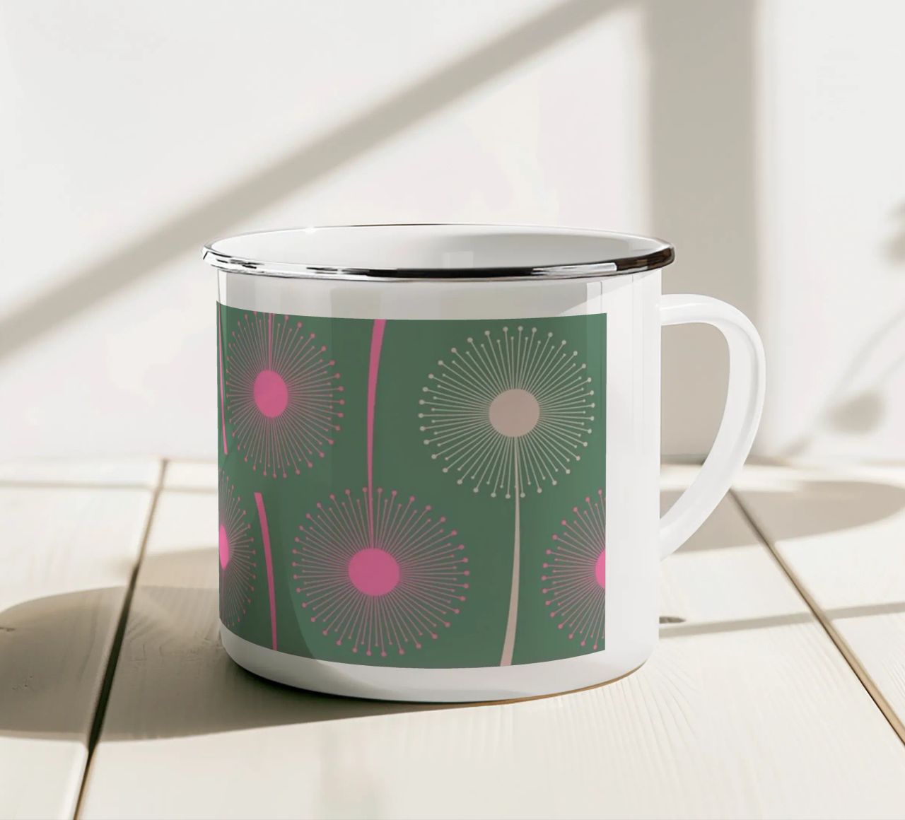 Dandelion Style tazza in smalto da susanapaz