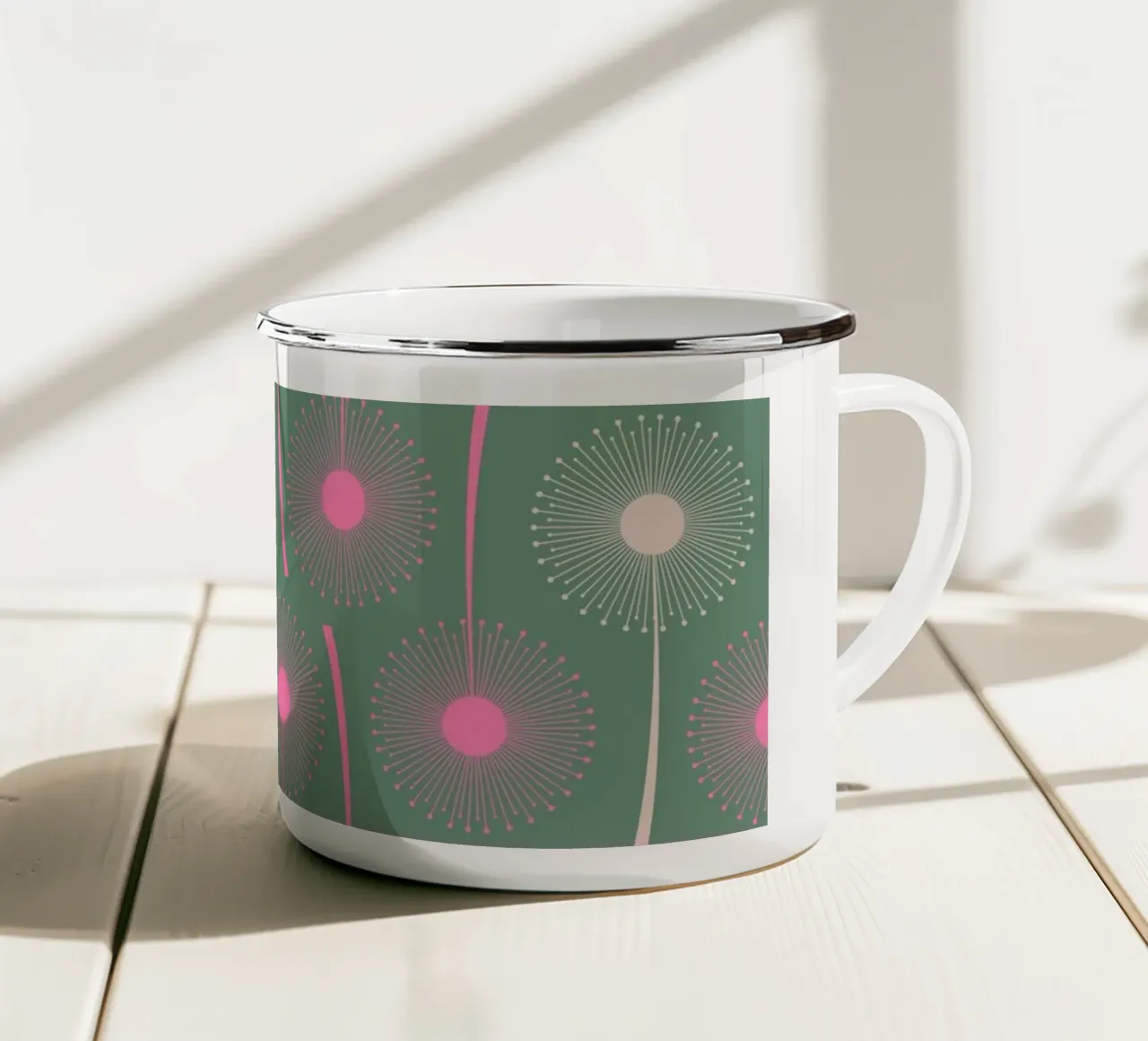 Dandelion Style mug en émail de susanapaz