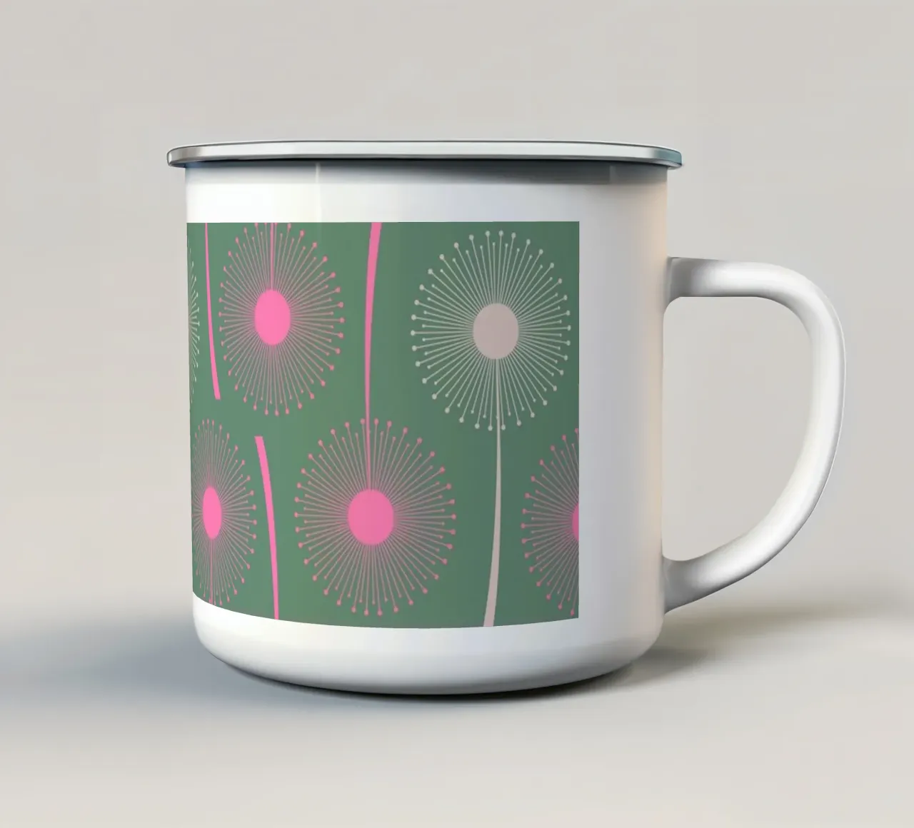 Dandelion Style mug en émail de susanapaz