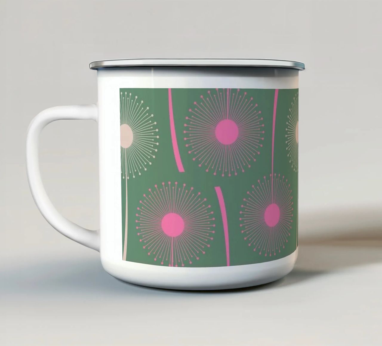Dandelion Style tazza in smalto da susanapaz