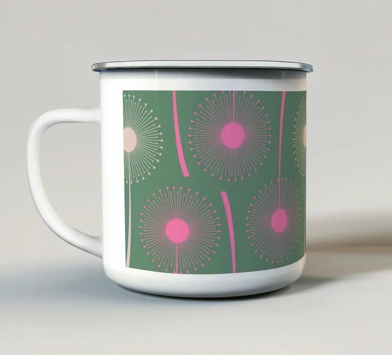 Dandelion Style mug en émail de susanapaz