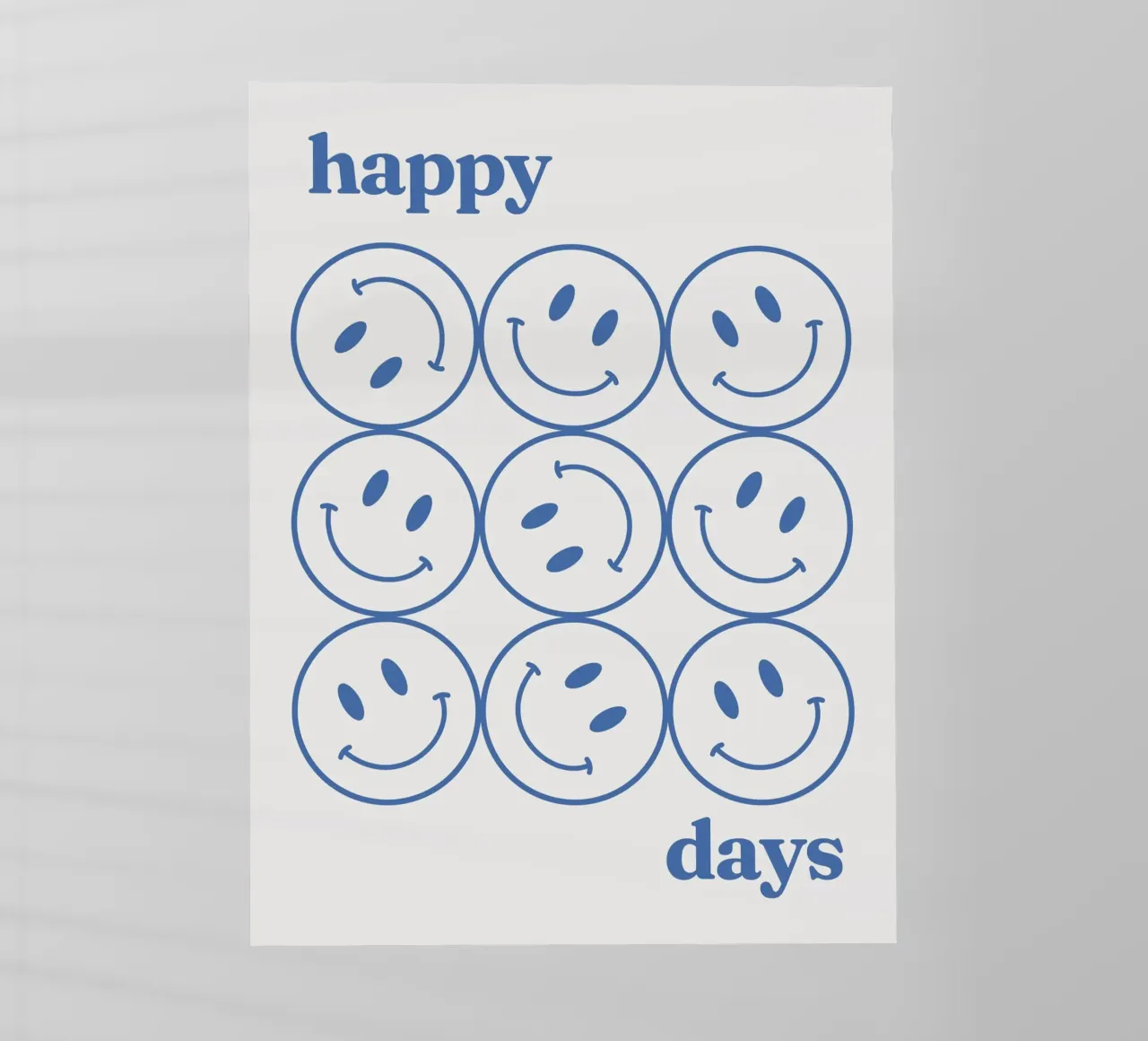 Smile blu Happy Days pellicola backlit da Paigaam Studio