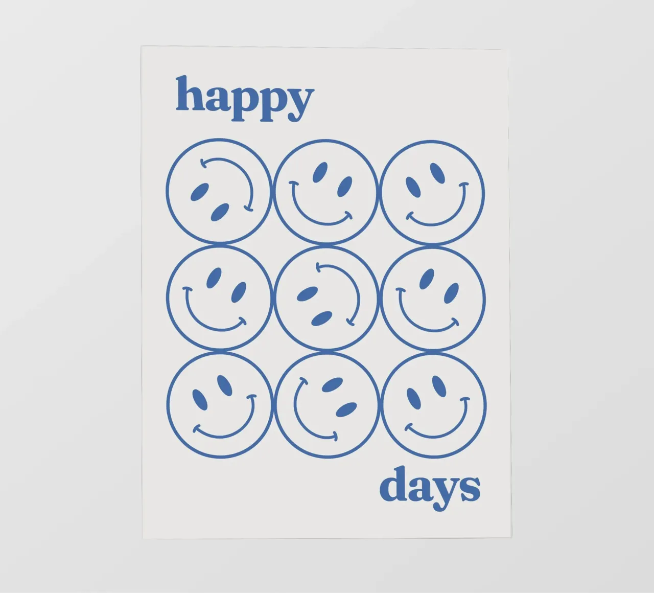 Smile blu Happy Days pellicola backlit da Paigaam Studio