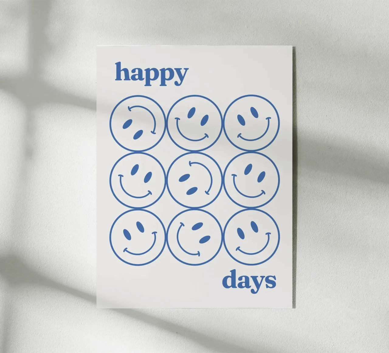 Smile blu Happy Days plexiglass da Paigaam Studio