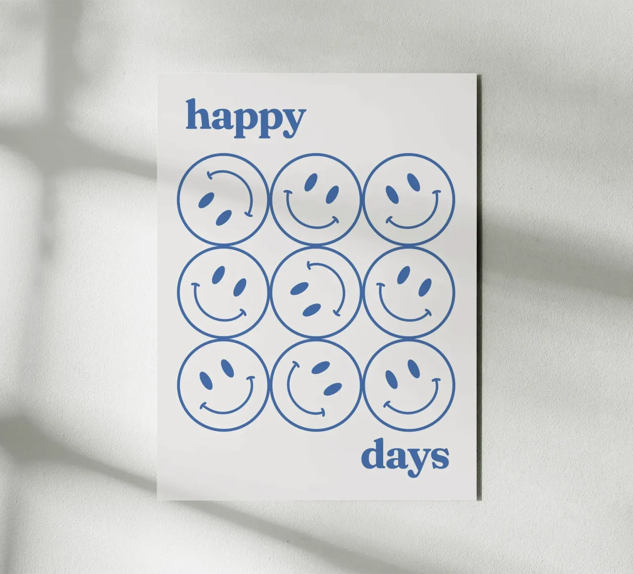 Smile blu Happy Days alluminio dibond da Paigaam Studio